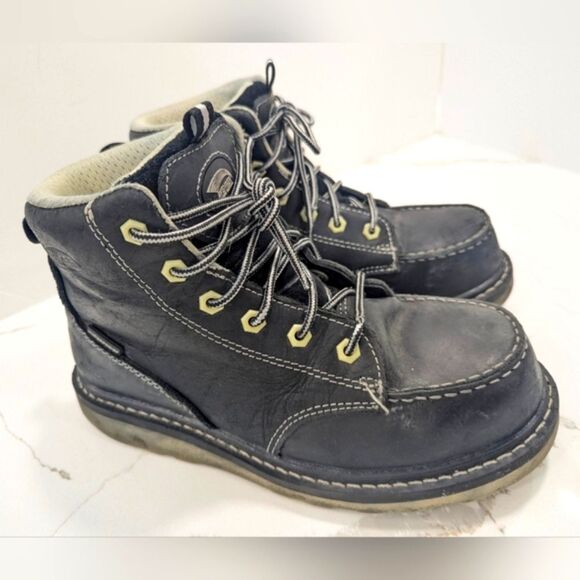 Avenger Work Wedge Moc boot  black Leather waterproof Metal Carbon Safety Toe  7 - Picture 1 of 14